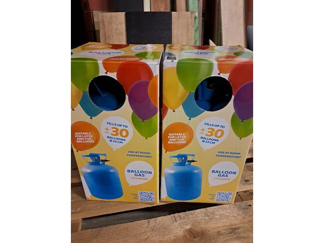 Helium tank 2 stuks - afbeelding 1 van  3