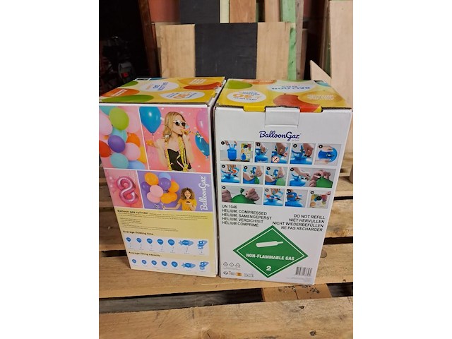 Helium tank 2 stuks - afbeelding 2 van  3