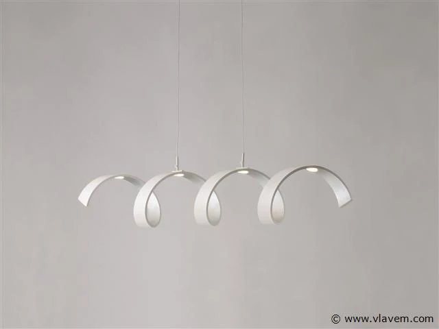 Helix design hanglamp 82 cm wit - afbeelding 1 van  6