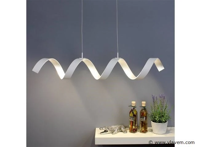 Helix design hanglamp 82 cm wit - afbeelding 2 van  6