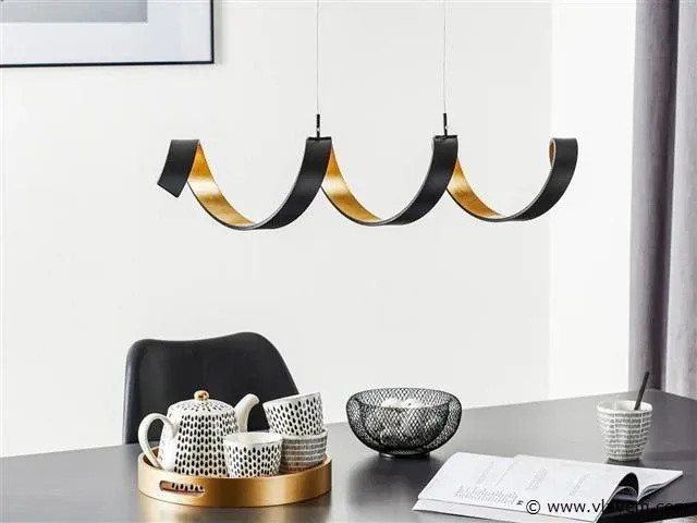 Helix design hanglamp 82 cm zwart - afbeelding 5 van  6
