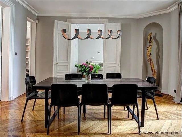 Helix design led hanglamp zwart/goud - afbeelding 4 van  8