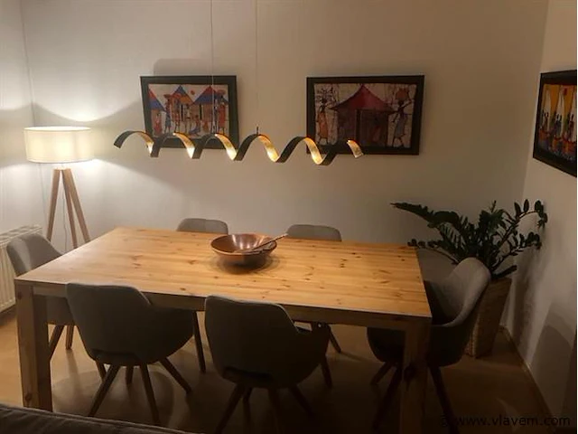 Helix design led hanglamp zwart/goud - afbeelding 5 van  8