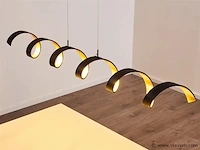 Helix design led hanglamp zwart/goud - afbeelding 6 van  8
