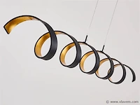 Helix design led hanglamp zwart/goud - afbeelding 7 van  8
