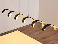 Helix design led hanglamp zwart/goud - afbeelding 6 van  9