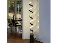 Helix design led vloerlamp zwart/goud - afbeelding 4 van  8