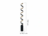Helix design led vloerlamp zwart/goud - afbeelding 6 van  8