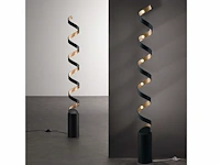 Helix design led vloerlamp zwart/goud - afbeelding 8 van  8