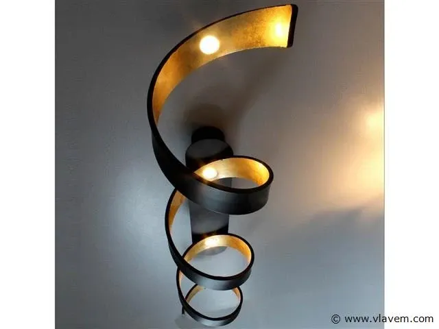 Helix design plafondlamp zwart - afbeelding 3 van  7