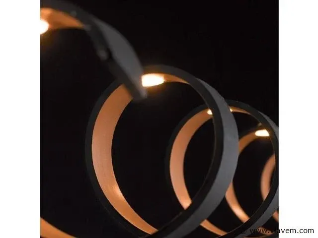 Helix design plafondlamp zwart - afbeelding 5 van  7