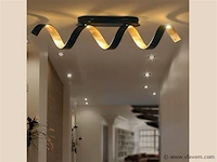 Helix design plafondlamp zwart - afbeelding 1 van  7