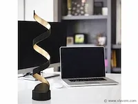 Helix design vloer lamp zwart/goud - afbeelding 2 van  7