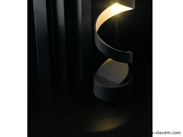 Helix design vloer lamp zwart/goud - afbeelding 4 van  7