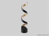 Helix design vloer lamp zwart/goud - afbeelding 5 van  7