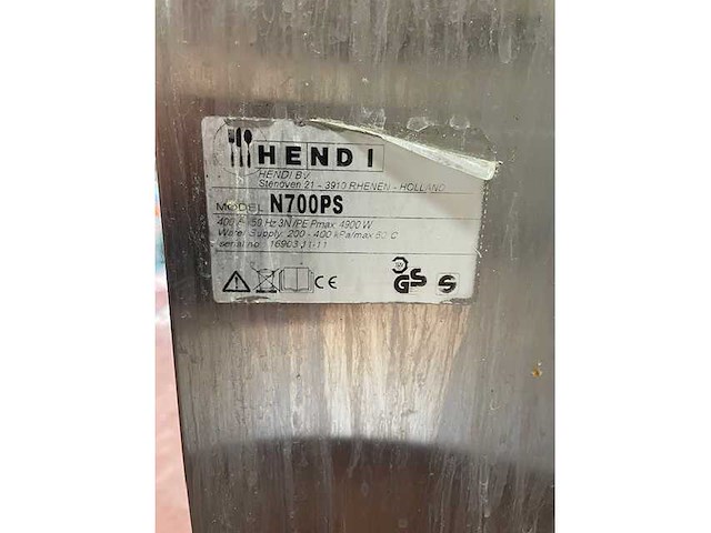Hendi - n700ps - korvenvaatwasmachine - afbeelding 4 van  4