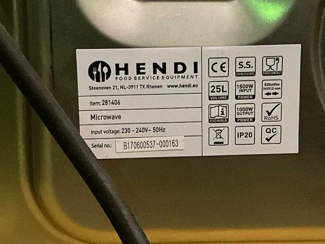 Hendi 281406 magnetron oven - afbeelding 3 van  3