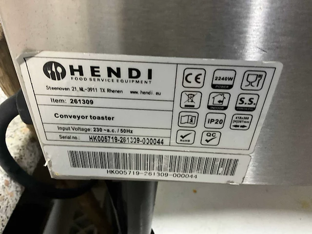 Hendi conveyor toaster broodrooster - afbeelding 3 van  7