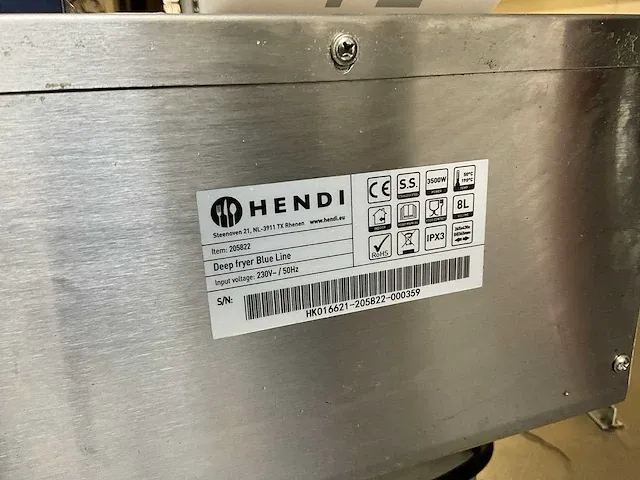 Hendi deep fryer blue line friteuse - afbeelding 2 van  3