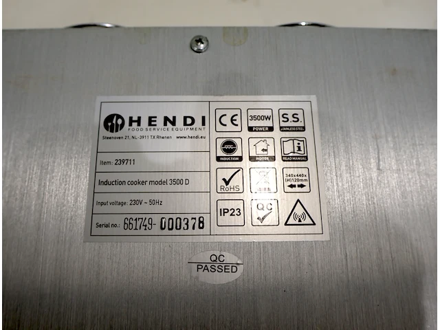 Hendi inductieplaat - afbeelding 4 van  4