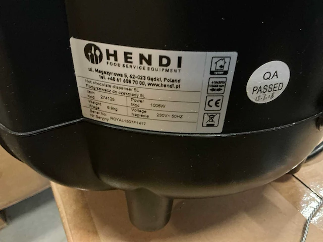 Hendi warme chocolademelk dispenser - afbeelding 4 van  7