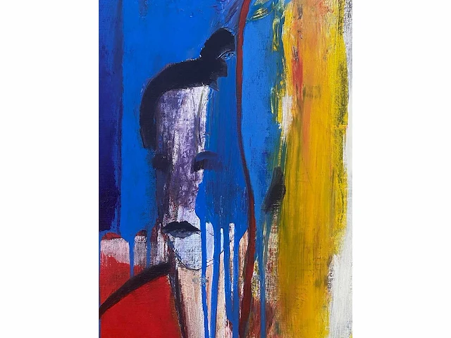 Henk severens - femme jaune - acryl op doek - afbeelding 2 van  15
