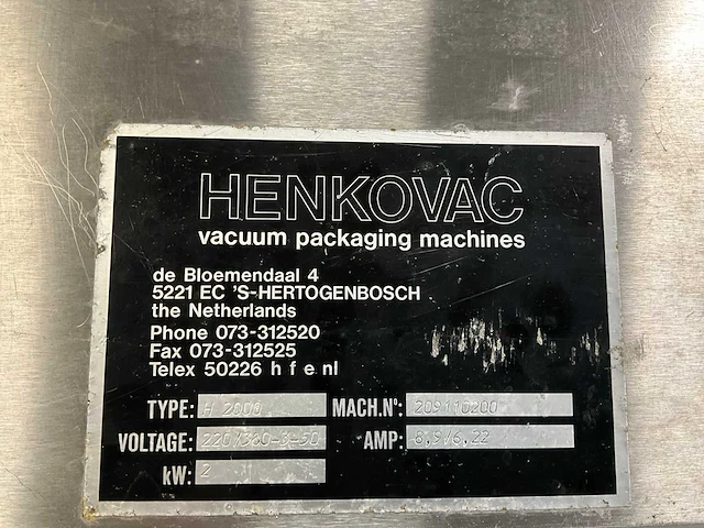 Henkovac h 2000 vacuümmachine - afbeelding 2 van  10