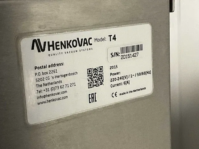 Henkovac t4 verpakkingsmachine - afbeelding 3 van  3
