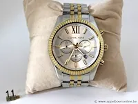 Heren horloge michael kors mk8344, quartz, vv stopwatch, goud en zilver mix, mogelijke gebruikssporen, mogelijks nieuwe batterij nodig - afbeelding 1 van  6
