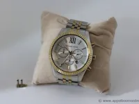 Heren horloge michael kors mk8344, quartz, vv stopwatch, goud en zilver mix, mogelijke gebruikssporen, mogelijks nieuwe batterij nodig - afbeelding 4 van  6
