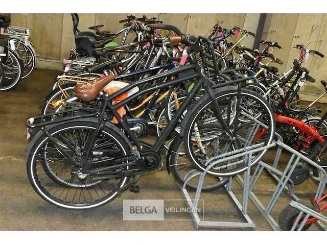 Herenfiets cargo zwart rekje vooraan - afbeelding 1 van  2