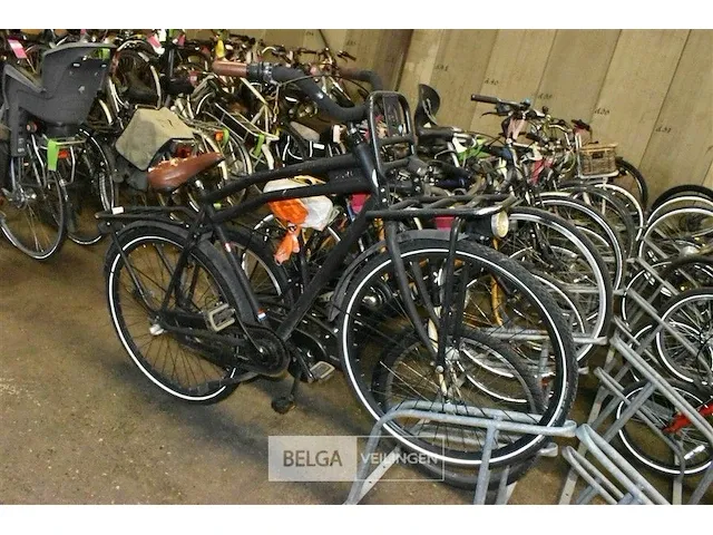 Herenfiets cargo zwart rekje vooraan - afbeelding 2 van  2