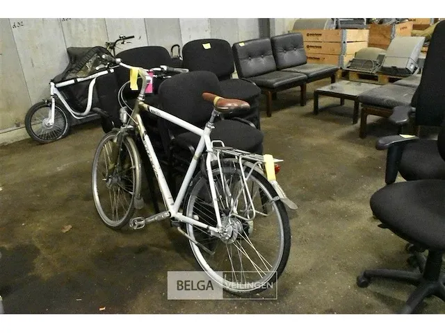 Herenfiets trek l500 wit/goud - afbeelding 1 van  2