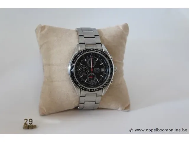 Herenhorloge casio ef-503, quartz, vv stopwatch, mogelijke gebruikssporen, mogelijks nieuwe batterij nodig - afbeelding 2 van  4