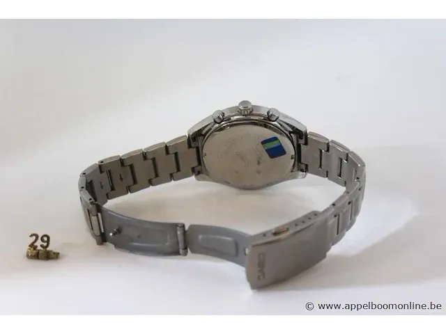 Herenhorloge casio ef-503, quartz, vv stopwatch, mogelijke gebruikssporen, mogelijks nieuwe batterij nodig - afbeelding 3 van  4