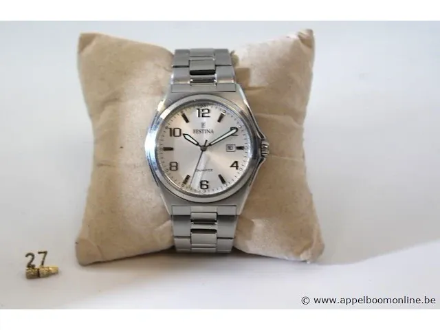 Herenhorloge festina f16374, quartz, dia 40mm, mogelijke gebruikssporen, mogelijks nieuwe batterij nodig - afbeelding 1 van  2