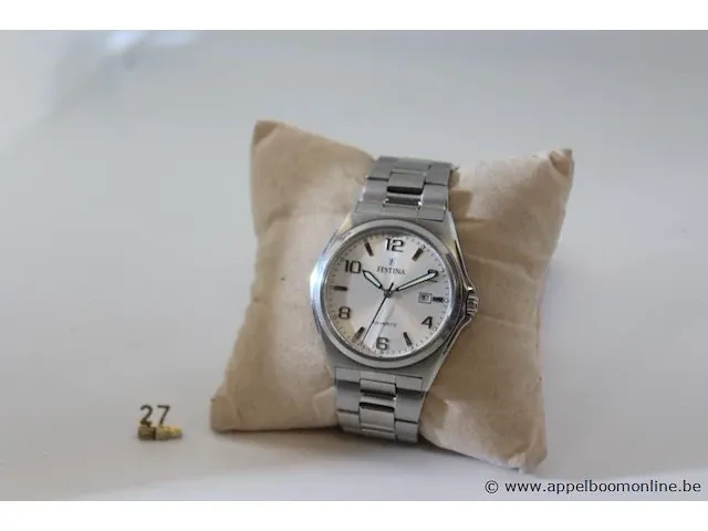 Herenhorloge festina f16374, quartz, dia 40mm, mogelijke gebruikssporen, mogelijks nieuwe batterij nodig - afbeelding 2 van  2