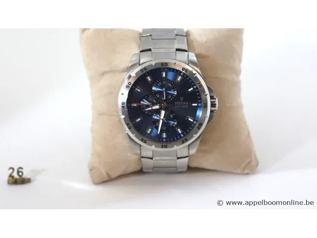 Herenhorloge festina f16662,quartz,, dia 45mm, mogelijke gebruikssporen, mogelijks nieuwe batterij nodig - afbeelding 1 van  2