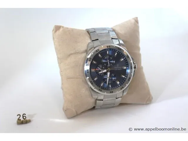 Herenhorloge festina f16662,quartz,, dia 45mm, mogelijke gebruikssporen, mogelijks nieuwe batterij nodig - afbeelding 2 van  2