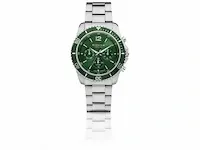 Herenhorloge rodania dive silver steel compl green, mineral 10 atm, ref. 2644444