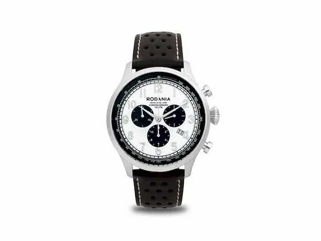 Herenhorloge rodania rally gt chr s/s, w/b, leather black, sapphire 10 atm, ref. 26454 - afbeelding 1 van  1