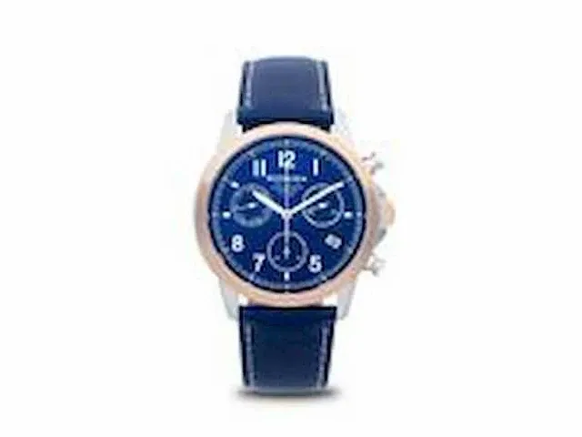 Herenhorloge rodania vancouver chr 2-t rg leather blue, dial blue, sapphire 10 atm, ref. 2645179 - afbeelding 1 van  1