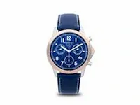 Herenhorloge rodania vancouver chr 2-t rg leather blue, dial blue, sapphire 10 atm, ref. 2645179 - afbeelding 1 van  1