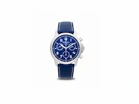 Herenhorloge rodania vancouver chr s/s leather blue, dial blue, sapphire 10 atm, ref. 2645129 - afbeelding 1 van  1