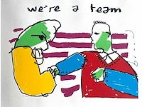 Herman brood - we're a team - zeefdruk - afbeelding 1 van  6
