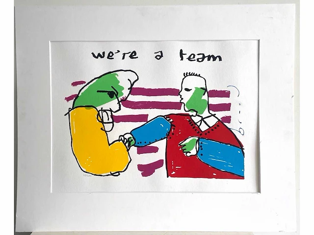 Herman brood - we're a team - zeefdruk - afbeelding 2 van  6