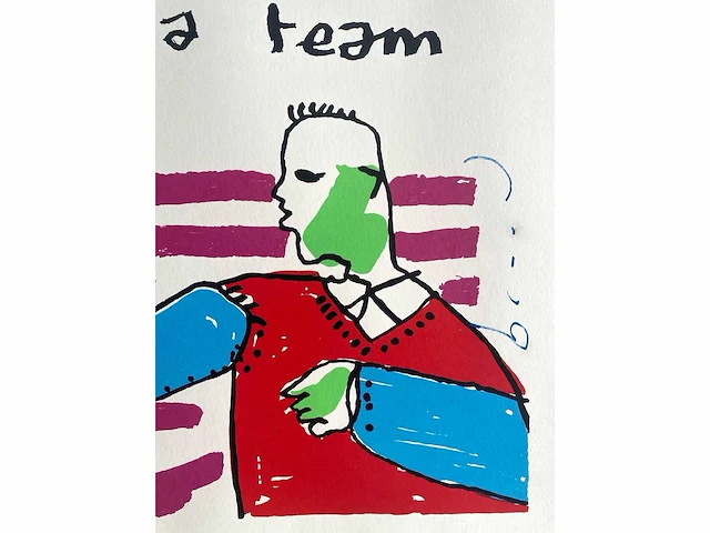 Herman brood - we're a team - zeefdruk - afbeelding 6 van  6