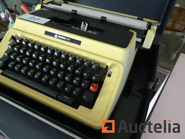 Hermes typemachine 405 in haar doos - afbeelding 5 van  6