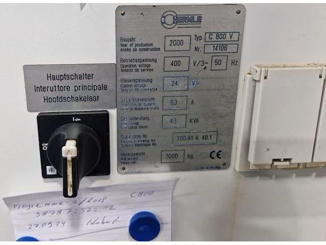 Hermle c800v vmc - afbeelding 6 van  9