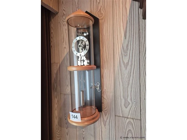 Hermle klok in glazen cylinder 66x16cm - afbeelding 1 van  4